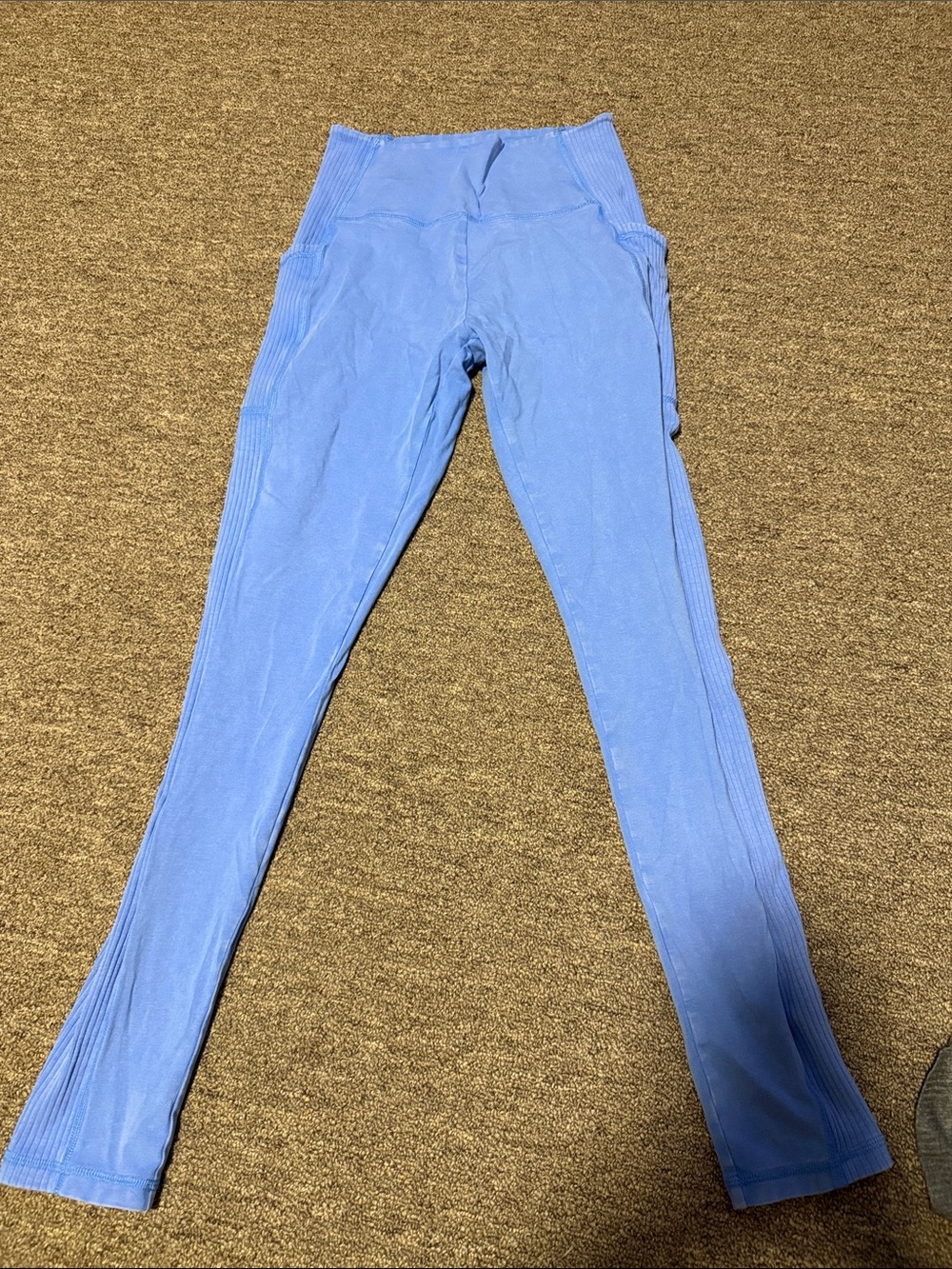 aerie Light Blue High-Waist Ribbed Leggings